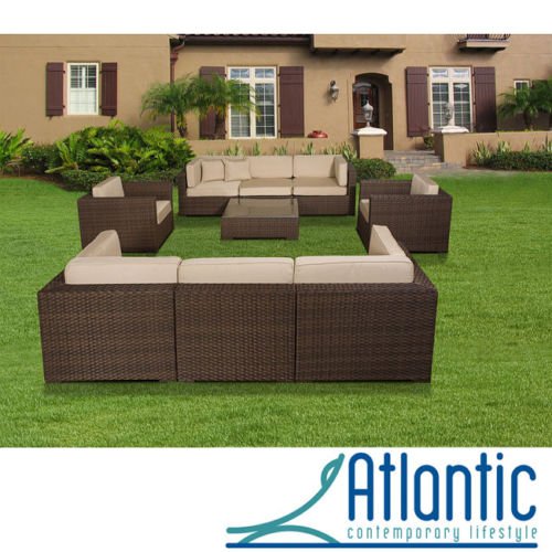 Milano 10 Piece Patio Furniture Set Durable Contemporary Patterns