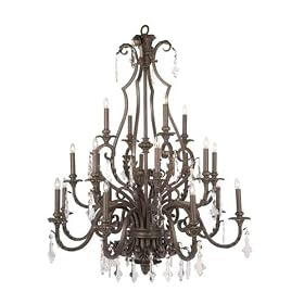 International Lighting - 13775-02: 20Lt Bellagio Chandelier with Crystal Accents by International Lighting