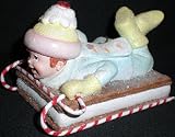 Boy On Ice Cream Sandwich Sled 4 Christmas Ornament #W5355