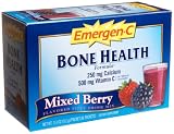 Emergen-C Bone Health Vitamin C Fizzy Drink Mix, 500 mg, Mixed Berry, 0.3 Ounce Packets (Pack of 36)