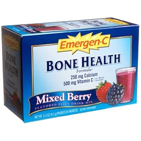 Emergen-C Bone Health Vitamin C Fizzy Drink Mix, 500 mg, Mixed Berry, 0.3 Ounce Packets (Pack of 36) by Emer'gen-C