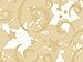 Kraft Metallic Gold Swirling Stars Holiday Wrap Paper - 16 Foot Roll