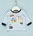 Pure Cotton Long Sleeve Postcard T Shirt