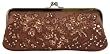 Satin, Sequin , Beaded Clutch with Metal Frame, Evening Bag - April Bag