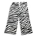 Grandma Pajama Pants - Mens Polar Fleece Zebra Pajama Pant, Black, White