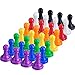 Hestya 32 Pieces Multicolor Plastic Pawns Pieces Board Games, 1 Inch Pawns Tabletop Markers Component