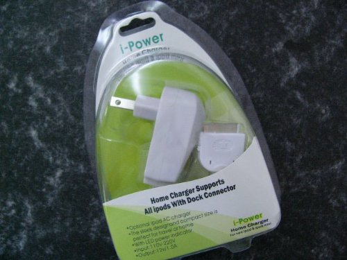 U016 US Travel Wall Charger for iPod Classic 80GB 160GB/Fat nano 4GB 8GB/G1 G2 5 10 20GB/G3 10 15 20 30 40GB/G4 20GB 40GB U2/Mini 4GB 6GB/Nano G1 1 2 4GB/Nano G2 2 4 8GB/Photo 20 30 40 GB/Touch 8GB 16GB/Video 30 60 80GB