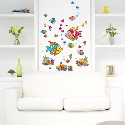 Cartoon Fish-2 – Medium Wall Decals Stickers Appliques Home Decor