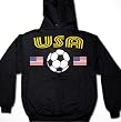 USA Soccer Mens Sweatshirt, United States of America National Pride Mens Pullover Hoodie