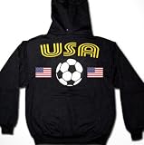 USA Soccer Mens Sweatshirt, United States of America National Pride Mens Pullover Hoodie