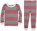 Burt's Bees Baby Girls' Little Rugby Stripe Organic Pj Set, Chrysanthemum, 7