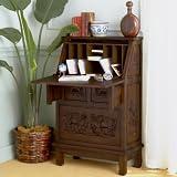 SEI Hand-Carved Secretary Desk