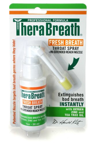 Dr. Katz TheraBreath Plus Oral Spray, with Zinc-Rx & Tea Tree Oil , 1-Ounce (Pack of 3)