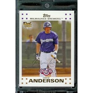 Buy 2007 Topps Opening Day #183 Drew Anderson Brewers - Mint Condition - Shipped in Protective Display...