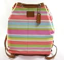 AUTHENTIC COACH BEACH STRIPE DRAWSTRING BACKPACK 13554