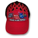Disney Pixar Cars Lightning Mcqueen Flames Black and Red 