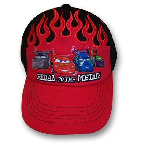 Disney Pixar Cars Lightning Mcqueen Flames Black and Red