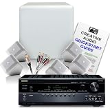 Creative Audio CA-HC3-BW Home Cinema System (Onkyo 508 Black + Boston Acoustics SWXS White + Cables). 2 Year Guarantee.