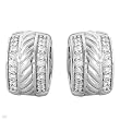 Earrings With 3.80ctw Cubic zirconia Beautifully Designed in 925 Sterling silver. Total item weight 13.1g Length 15mm