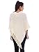 Simplicity Women's Long Knitted Pullover Tassel Edge Poncho Sweater