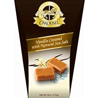 Carousel Candies Caramel Vanilla with Natural Sea Salt, 6-Ounce Boxes (Pack of 6)