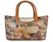 Sondra Roberts 2n1 Double Handle Juta Seashells Plexi Totes