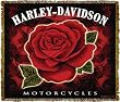 Harley-Davidson&reg; Motorcycles Rose Throw Blanket