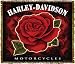 Harley-Davidson&reg; Motorcycles Rose Throw Blanket