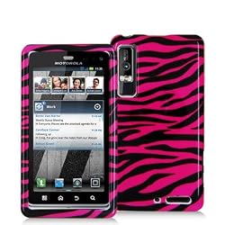 Zebra Stripes (Plum/Black) Protector Case for Motorola DROID 3 XT862