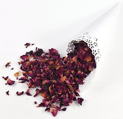 Country Meadow Flower Wedding Confetti: Red Rose Petals ~ 8 oz ~ Enough for 30-35 Guests