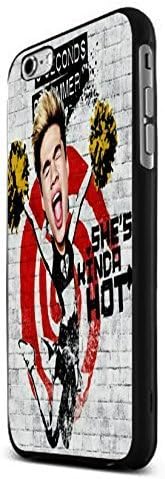 5SOS She's Kinda Hot CALUM HOOD Fit For Iphone 6 Rubber Back Protector Framed Black