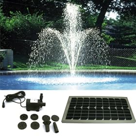 PK Green - Solar Water Feature Fountain - 4 Metre Pump And 20 Watt Panel