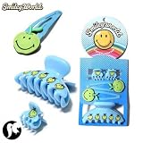 SG PARIS SMILEY-BIJOUX CHEVEUX-KIT ACCESSOIRES CHEVEUX--CARTEX5Pcs-JEUNE-PLASTIQUE----GOURMANDISE-POMME