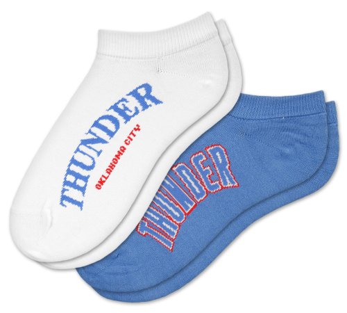 NBA Oklahoma City Thunder Womens Socks, 2-Pack, Ankle Socks