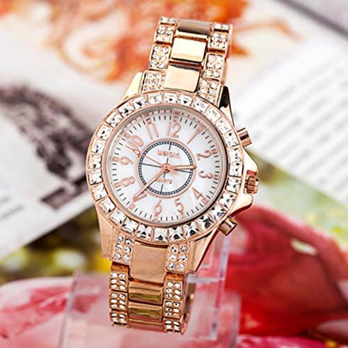 EnterSandman fashion Women'S Rhinestone Watch Analog Crystal Dial Quartz Women Men'S Wristwatches