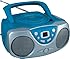 Sylvania SRCD243 Portable CD Player with AM/FM Radio, Boombox (Blue)