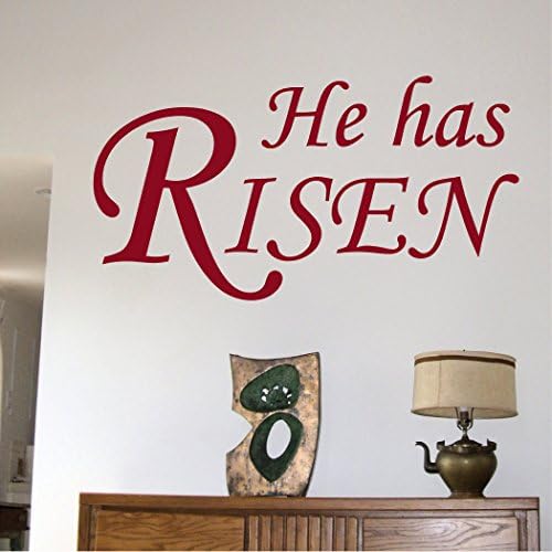 He Has Risen (Quote) - Wall Decal, Vinyl Decor Sticker (Choose A Size &amp; Color)