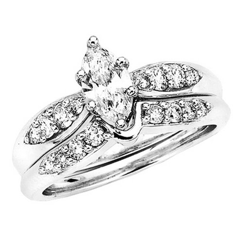 14K Yellow Gold 1 ct. Diamond Engagement Set