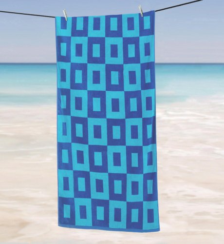 Retro Check Beach Towel