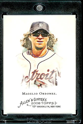 2008 Topps Allen and Ginter # 240 Magglio Ordonez ( Detroit Tigers ) MLB Baseball Card in Protective Display Case!