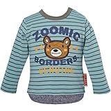 2016年 秋冬 ZOOMIC ズーミック ボーダー アップリケ 長袖Ｔシャツ くま ブルー◇90cm