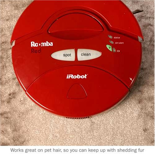 iRobot Roomba 410 Intelligent Floorvac Robotic Vacuum Cleaner, Red
