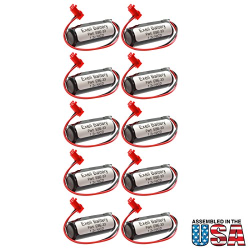 10pc Exell Battery Emergency Lighting Battery Fits and Replaces Interstate ANIC1169, Lithonia ELB1210N, Lithonia ELB1P201N, Lithonia ELB1P201N2, Lithonia ELB1P2901N, Lithonia LQMSW3R12277ELW, Saft 16440 FAST USA SHIP
