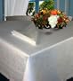 Jacquard Linen Cotton Tablecloth 70x90-inch Rectangle, Finesse in White, Posh & Fabulous!!