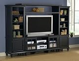 Grand Bay Large Entertainment Wall Unit- Black