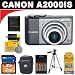 Canon Powershot A2000IS 10MP Digital Camera with 6x Optical Image Stabilized Zoom + Deluxe DB ROTH Accessory Kit