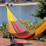 Island Bay Hammocks Island Bay Deluxe XXL Handwoven Mayan Hammock Lemon - HMM002-2