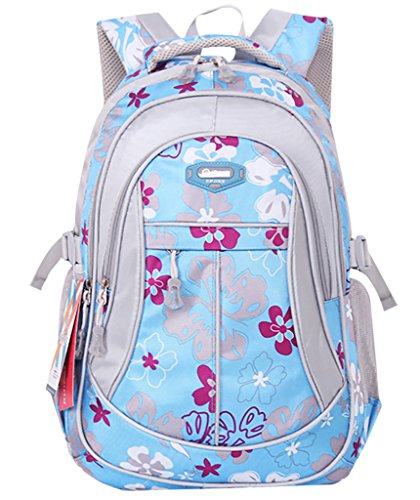 Jiayou kid child girl flower printed backpack school ba…