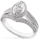 1 1/2ctw Diamond Engagement Ring set in 14k White Gold (H-I/SI-I1)