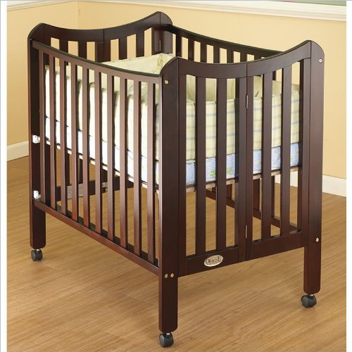 Orbelle Trading The Tian 3 in 1 Portable Crib with Two Levels, Cherry